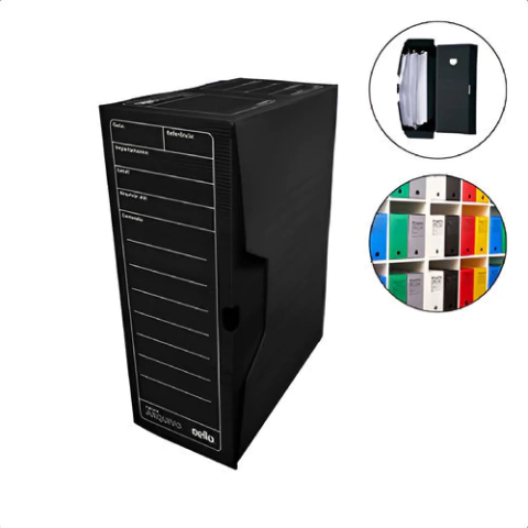 Arquivo Morto Dello 36X25X13.5 0326.P - Preto